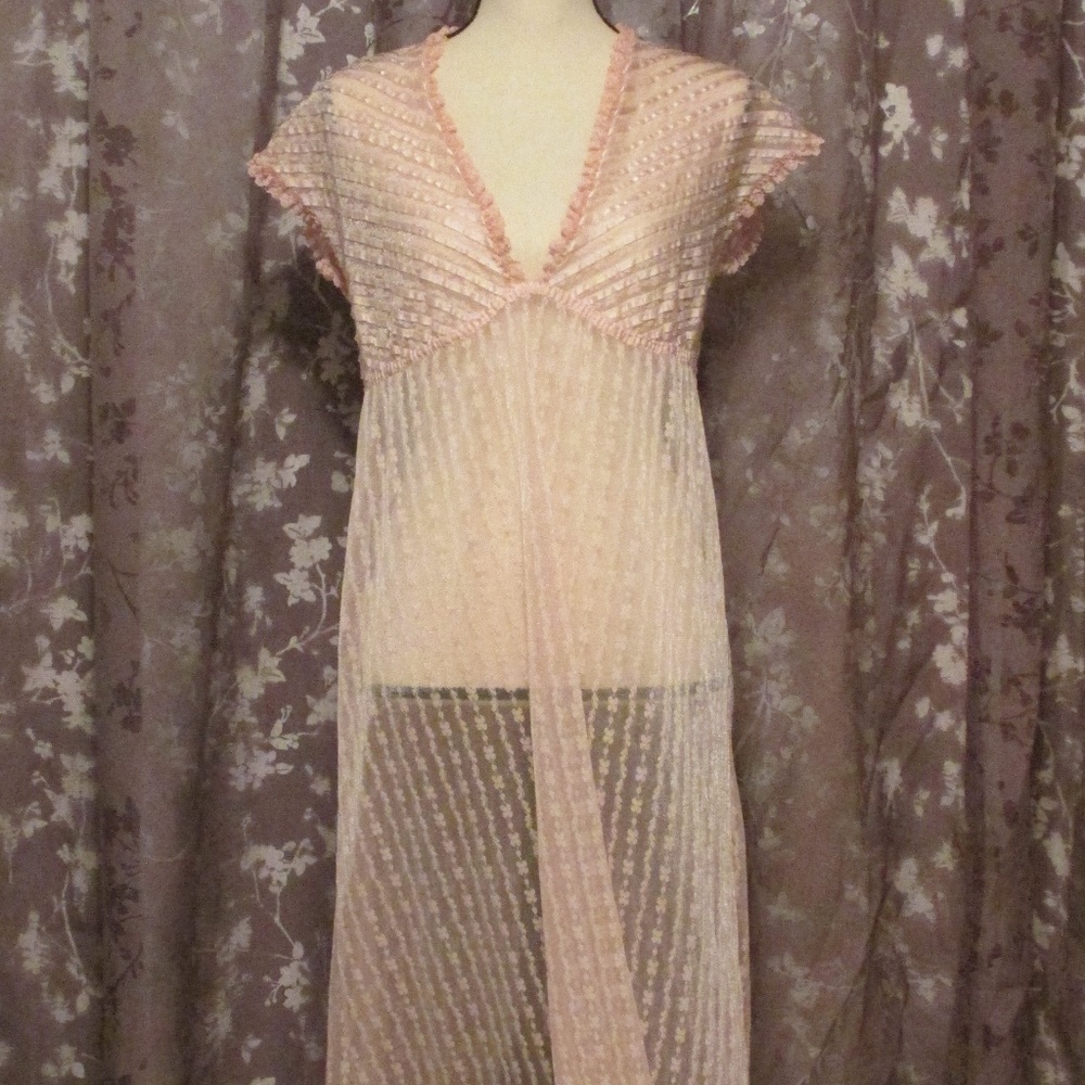 Sweet Pink Lace Night Gown